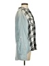 Sam Edelman 100% Tencel Color Block Teal Long Sleeve Blouse Size S - photo 4