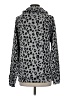 Planet Gold 100% Polyester Animal Print Silver Pullover Hoodie Size M - photo 2