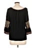 Max Studio 100% Rayon Black 3/4 Sleeve Blouse Size L - photo 2