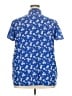 Lane Bryant 100% Polyester Blue Short Sleeve Blouse Size 22 - photo 2