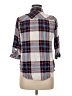 Bongo 100% Rayon Plaid Gray 3/4 Sleeve Button-Down Shirt Size M - photo 2