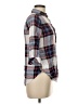 Bongo 100% Rayon Plaid Gray 3/4 Sleeve Button-Down Shirt Size M - photo 4