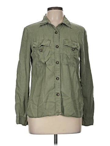 Topshop Long Sleeve Button-Down Shirt (view 1)
