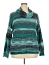 Fred David Stripes Teal Pullover Sweater Size 3X - photo 1