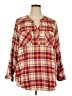 Torrid Plaid Red Long Sleeve Blouse Size 2X Plus (2) - photo 1