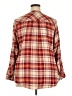 Torrid Plaid Red Long Sleeve Blouse Size 2X Plus (2) - photo 2