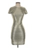Alice + Olivia Metallic Silver Cocktail Dress Size 0 - photo 1
