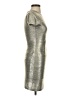 Alice + Olivia Metallic Silver Cocktail Dress Size 0 - photo 4