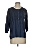 Pink Chicken 100% Silk Blue Blouse Size S - photo 1