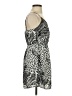 Aqua 100% Polyester Paisley Silver Cocktail Dress Size XS - photo 4