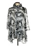 Jaipur 100% Polyester Animal Print Silver 3/4 Sleeve Blouse Size L - photo 1