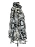 Jaipur 100% Polyester Animal Print Silver 3/4 Sleeve Blouse Size L - photo 4