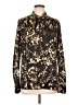 ALLSAINTS 100% Polyester Animal Print Gold Long Sleeve Blouse Size 10 - photo 1