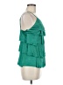 BCBGMAXAZRIA 100% Polyester Green Sleeveless Blouse Size 6 - photo 4