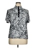 Coral Bay Print Gray Short Sleeve Blouse Size XL (petite) - photo 1