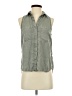 Bella Dahl Gray Green Sleeveless Button-Down Shirt Size XS - photo 1