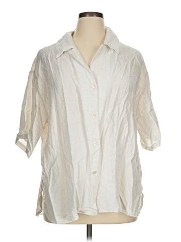 Cider 3/4 Sleeve Button-Down Shirt (view 1)