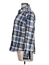 Erika 100% Cotton Plaid Blue Long Sleeve Button-Down Shirt Size L - photo 5