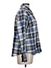 Erika 100% Cotton Plaid Blue Long Sleeve Button-Down Shirt Size L - photo 4