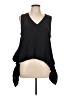 Cinq à Sept 100% Silk Black Blouse Size L - photo 1