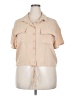 Pink Dot 100% Polyester Tan Short Sleeve Blouse Size 2X - photo 1