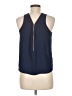 Ambiance 100% Polyester Blue Sleeveless Blouse Size M - photo 2