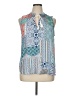 Cure 100% Polyester Blue Sleeveless Blouse Size XL - photo 1