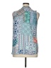 Cure 100% Polyester Blue Sleeveless Blouse Size XL - photo 2