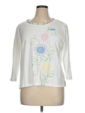Draper's & Damon's 3/4 Sleeve Top (view 1)
