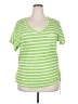 Splash Stripes Green Short Sleeve T-Shirt Size 2X - photo 1
