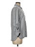 Zara Basic Stripes Gray 3/4 Sleeve Button-Down Shirt Size M - photo 4