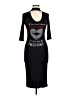 Popular Basics Hearts Black Casual Dress Size L - photo 1
