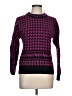 Jason Maxwell 100% Acrylic Houndstooth Purple Pullover Sweater Size L - photo 1