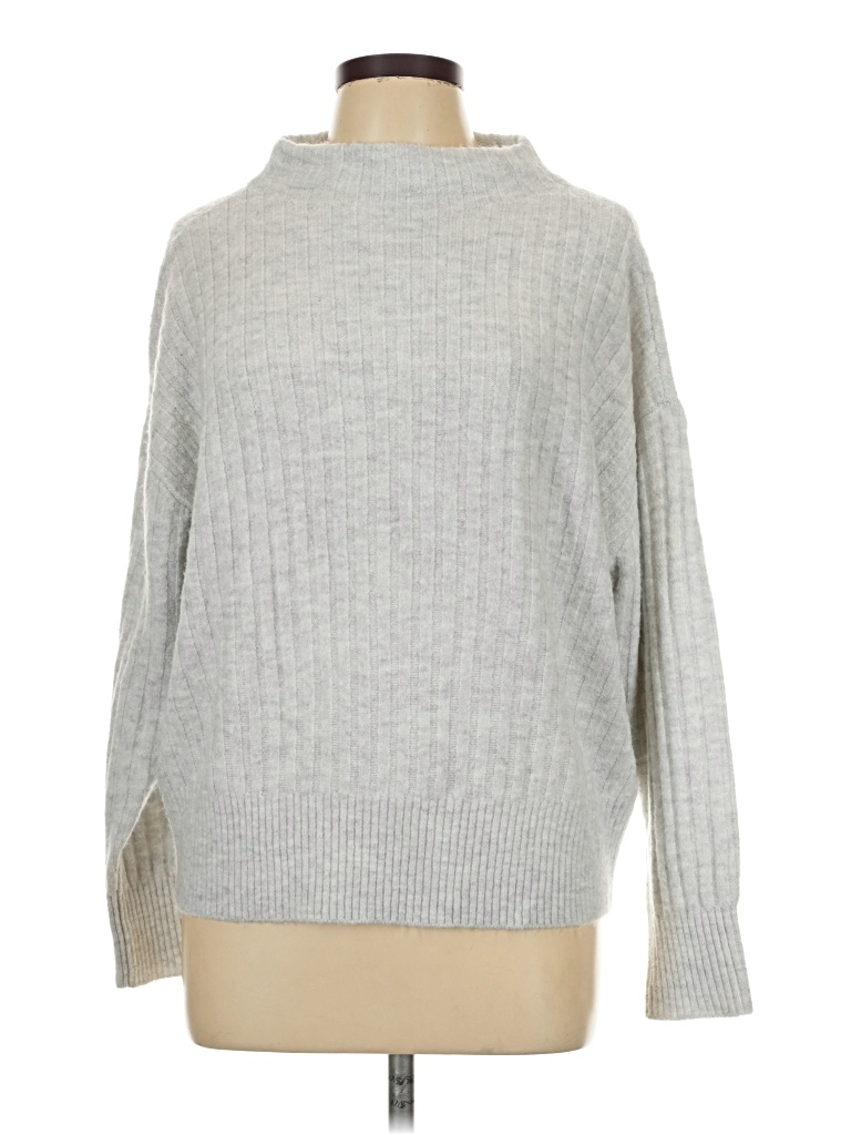 Pre-owned Ann Taylor Loft Turtleneck Sweater In Gray