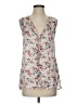 B Collection by Bobeau 100% Polyester Floral Ivory Sleeveless Blouse Size XS - photo 1