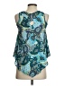 Dorothy Perkins 100% Polyester Teal Sleeveless Blouse Size 0 - photo 2