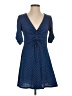 Topshop Polka Dots Blue Casual Dress Size 4 - photo 1
