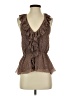Madison Marcus 100% Silk Brown Sleeveless Silk Top Size XS - photo 1