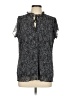 Next Black Short Sleeve Blouse Size L - photo 1