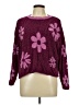 Assorted Brands 100% Polyester Floral Purple Pullover Sweater Size L - photo 1