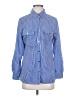 Notations Stripes Blue Long Sleeve Blouse Size S - photo 1