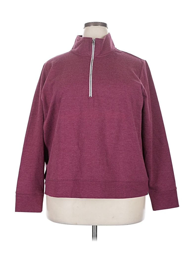 Pre-owned Eddie Bauer Pullover Sweater In Burgundy