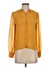 Topshop 100% Polyester Yellow Long Sleeve Blouse Size 2 - photo 1