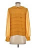 Topshop 100% Polyester Yellow Long Sleeve Blouse Size 2 - photo 2