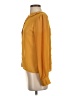 Topshop 100% Polyester Yellow Long Sleeve Blouse Size 2 - photo 5