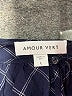 Amour Vert Argyle Blue Long Sleeve Blouse Size L - photo 7
