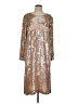 Assorted Brands Metallic Silver Cocktail Dress Size L - photo 1