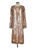 Assorted Brands Metallic Silver Cocktail Dress Size L - photo 2