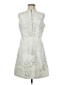 AKRIS Silver Ivory Cocktail Dress Size 8 - photo 1