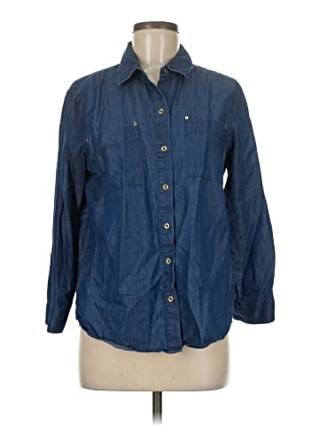 Jones New York Signature 3/4 Sleeve Button-Down Shirt (view 1)